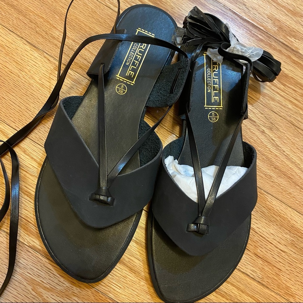Truffle collection beryl ankle tietoe flat sandals